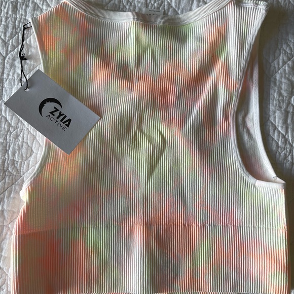 NWT Cropped Ribbed Zyia Tie Dye Tank - Picture 2 of 2